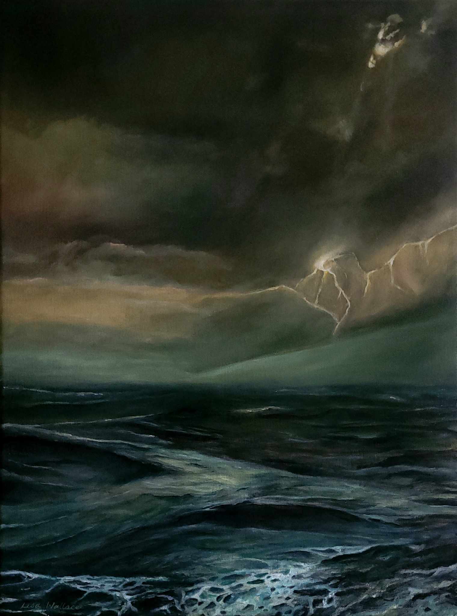 oil painting, fine art, sea