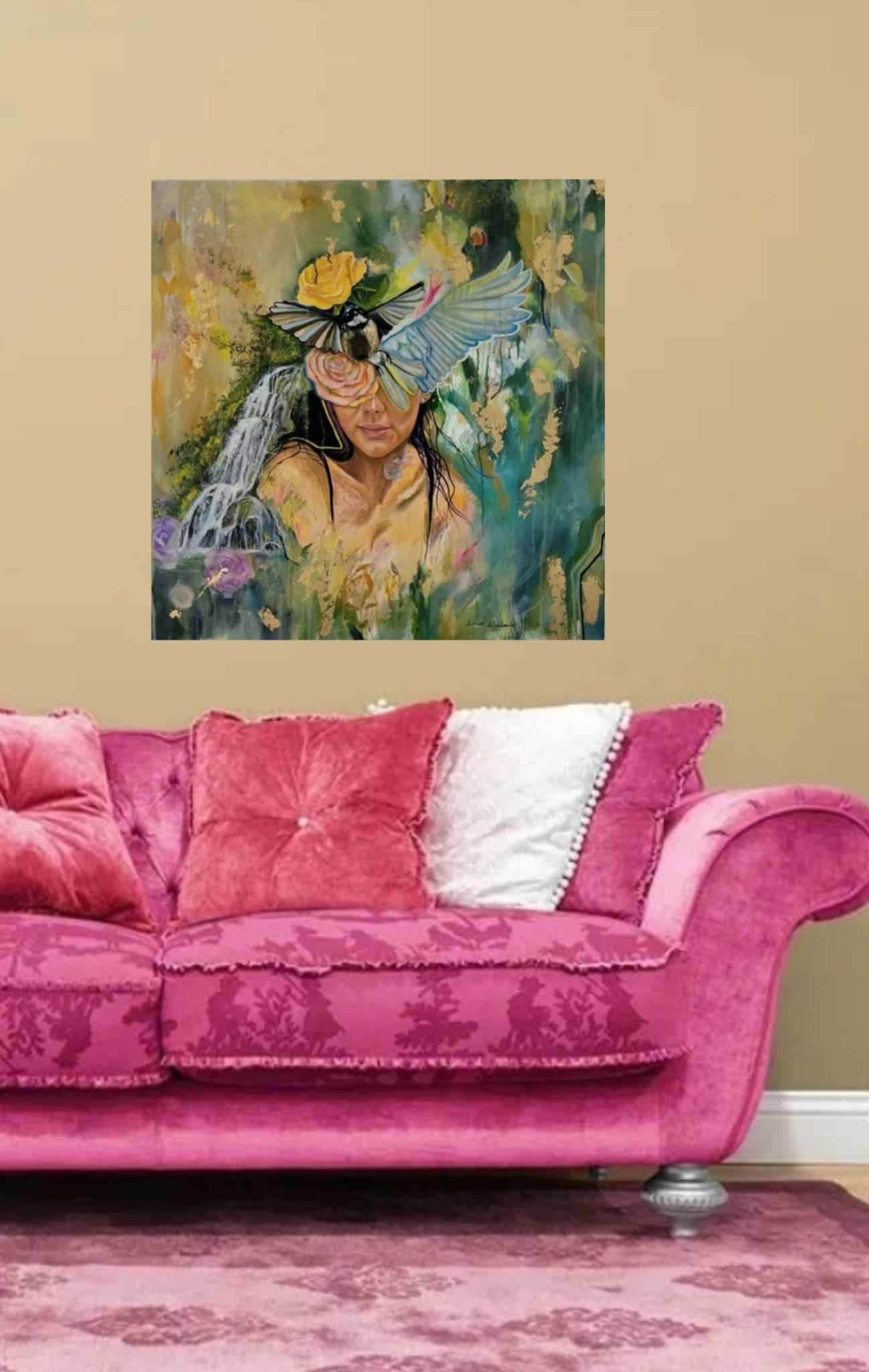 Garden, art, oil painting,