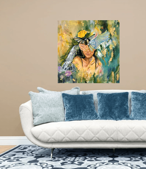 Garden, artwork, portrait,
